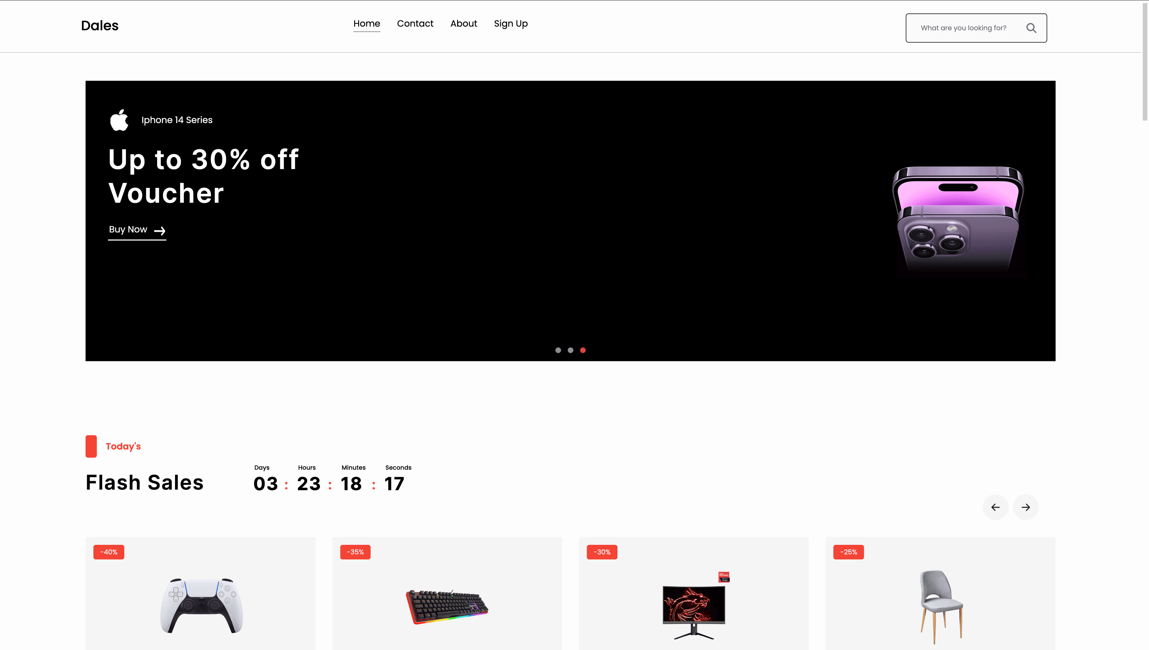 Dales E-commerce storefront
