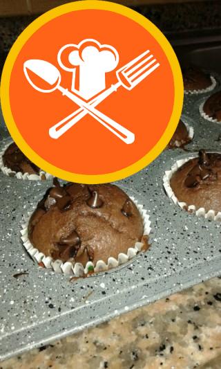 Muffin με σταγόνες σοκολάτας
